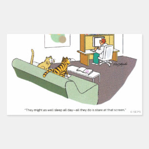 Cat Talk Rechthoekige Sticker