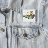 Cat Talk Vierkante Button 5,1 Cm (In situ)