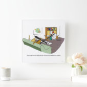 Cat Talk Vierkante Klok (Huis)