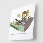 Cat Talk Vierkante Klok (Hoek)