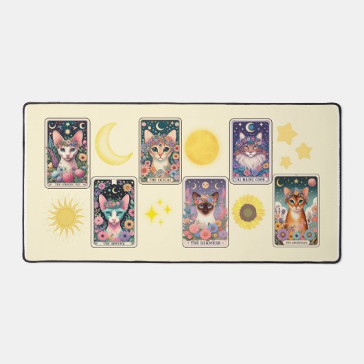 Cat Tarot Card Desk Mat (Voorkant)