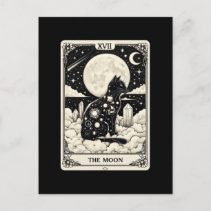 Cat Tarot Kaart The Moon Graphic