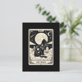 Cat Tarot Kaart The Moon Graphic (Staand voorkant)