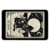 Cat Tarot Kaart The Moon Graphic Magneet (Horizontaal)