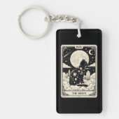 Cat Tarot Kaart The Moon Graphic Sleutelhanger (Voorkant)