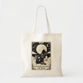 Cat Tarot Kaart The Moon Graphic Tote Bag (Voorkant)
