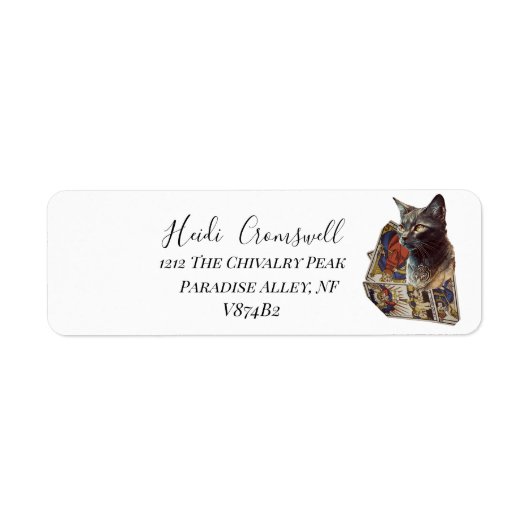 Cat Tarot  Script Etiket (Voorkant)