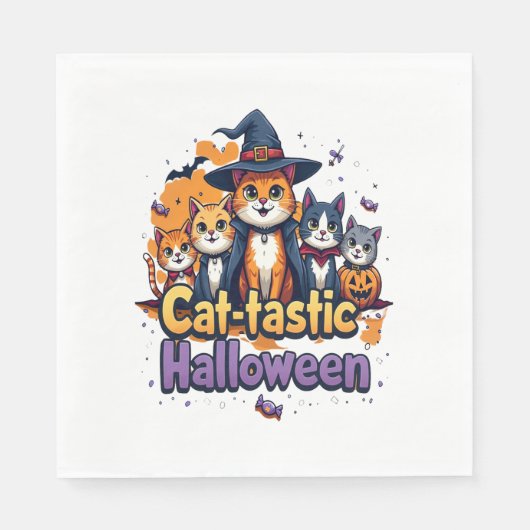Cat-tastic Halloween Servet (Voorkant)