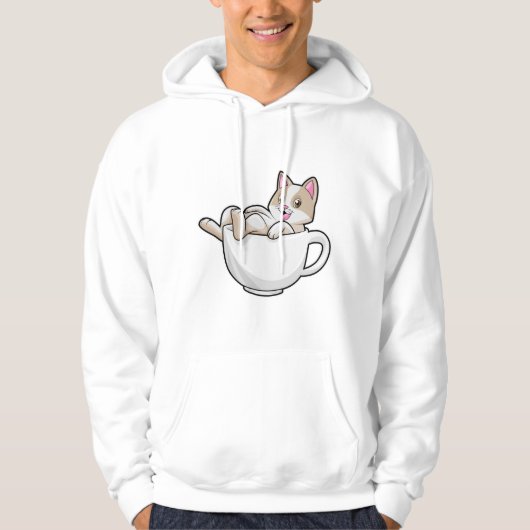 Cat Tea cup Hoodie (Voorkant)