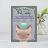 Cat Tea Party Kaart (Staand voorkant)