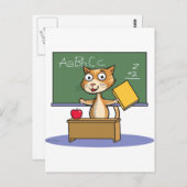 Cat Teacher Briefkaart (Voorkant / Achterkant)