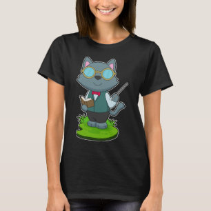Cat Teacher Pointer T-shirt