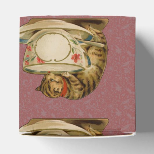 Cat Teacup Schattige  Victoriaans Bedankdoosjes (Bovenkant)