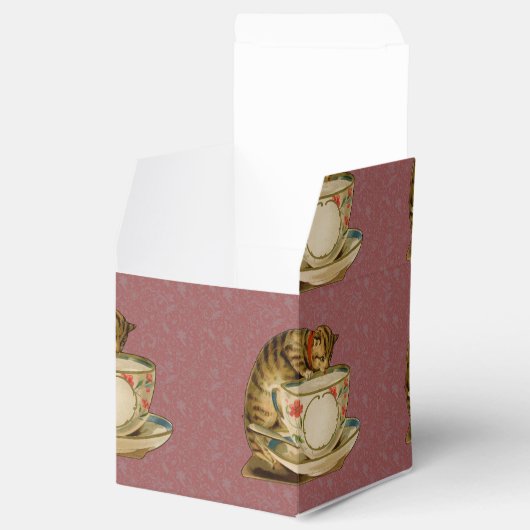 Cat Teacup Schattige  Victoriaans Bedankdoosjes (Geopend)