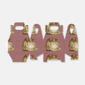 Cat Teacup Schattige Victoriaans Bedankdoosjes (Uitgevouwen)