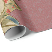 Cat Teacup Schattige  Victoriaans Cadeaupapier (Rol Hoek)