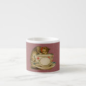 Cat Teacup Schattige  Victoriaans Espresso Kop (Voorkant)