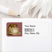 Cat Teacup Schattige  Victoriaans Etiket (Insitu)