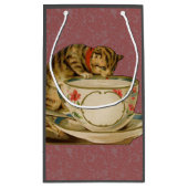 Cat Teacup Schattige Victoriaans Klein Cadeauzakje (Achterkant)