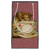Cat Teacup Schattige  Victoriaans Klein Cadeauzakje (Voorkant)