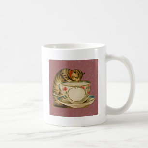 Cat Teacup Schattige Victoriaans Koffiemok