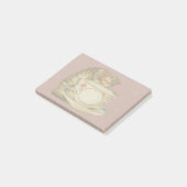 Cat Teacup Schattige Victoriaans Post-it® Notes (Schuin)
