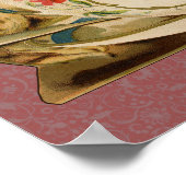 Cat Teacup Schattige  Victoriaans Poster (Hoek)