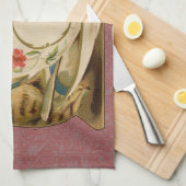 Cat Teacup Schattige  Victoriaans Theedoek (Quarter Fold)