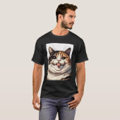 Cat Tease Meme Funny Kat Iconische meme T-shirt (Voorkant volledig)