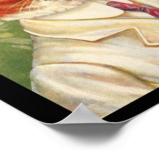 Cat Tennis Player  Thiele Art Poster (Hoek)