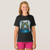 Cat That Ate The Canary Feathers | Wearable Art T-shirt (Voorkant volledig)