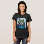 Cat That Ate The Canary Feathers | Wearable Art T-shirt (Voorkant volledig)