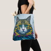 Cat That Ate The Canary Feathers | Wearable Art Tote Bag (Dichtbij)