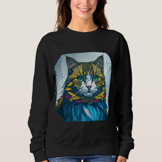Cat That Ate The Canary Feathers | Wearable Art Trui (Voorkant)
