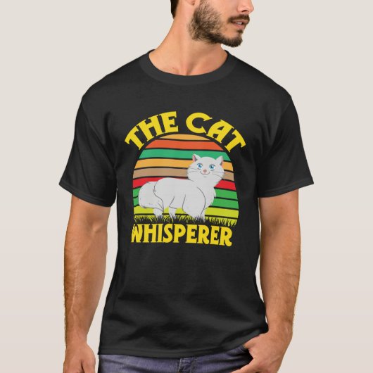 Cat  The cat whisperer cat meow T-shirt (Voorkant)