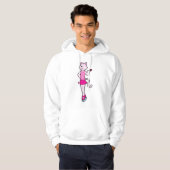Cat the Ice skating with Flower Hoodie (Voorkant volledig)