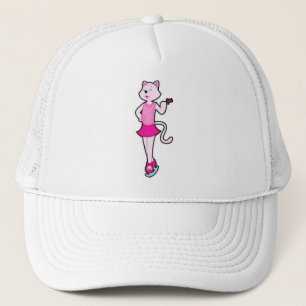 Cat the Ice skating with Flower Trucker Pet