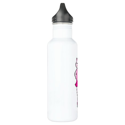 Cat the Ice skating with Flower Waterfles