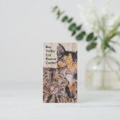 Cat Thed Business Card-template Visitekaartje (Staand voorkant)