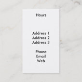 Cat Thed Business Card-template Visitekaartje (Achterkant)