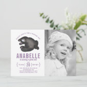  Cat thema foto verjaardag uitnodiging (Staand voorkant)