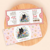 Cat-thema verjaardagskaartuitnodiging | Schattige Kaart