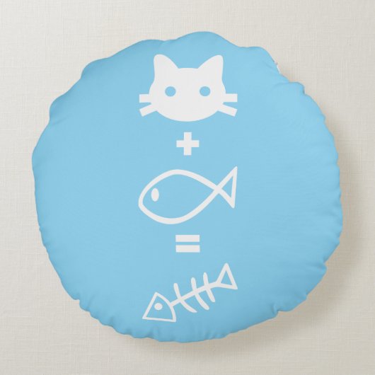 Cat-thematics Rond Kussen (Achterkant)