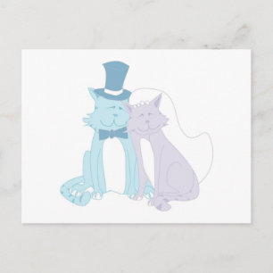 Cat Theme Wedding Briefkaart