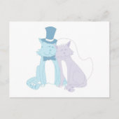 Cat Theme Wedding Briefkaart (Voorkant)