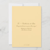 Cat Theme Wedding Felicitaties Flat Kaart (Achterkant)