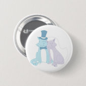 Cat Theme Wedding Ronde Button 5,7 Cm (Voorkant /achterkant)