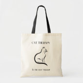 Cat Therapy Canvas tas, Cat Canvas tas (Voorkant)
