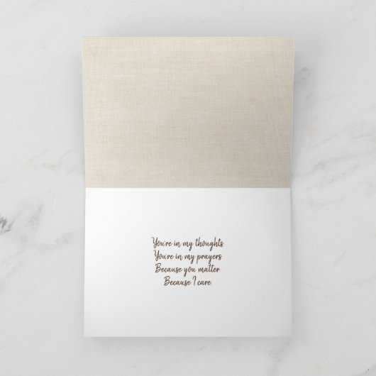 Cat Thinking of You Kaart (Binnen)