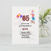 Cat Thmed Birthday Party Kaart (Staand voorkant)